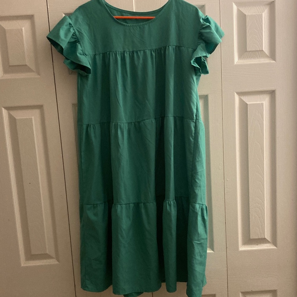 Green Tiered Dress